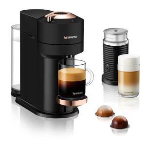 Vertuo Next Deluxe Matte Black Rose Gold & Aeroccino3 Milk Frother