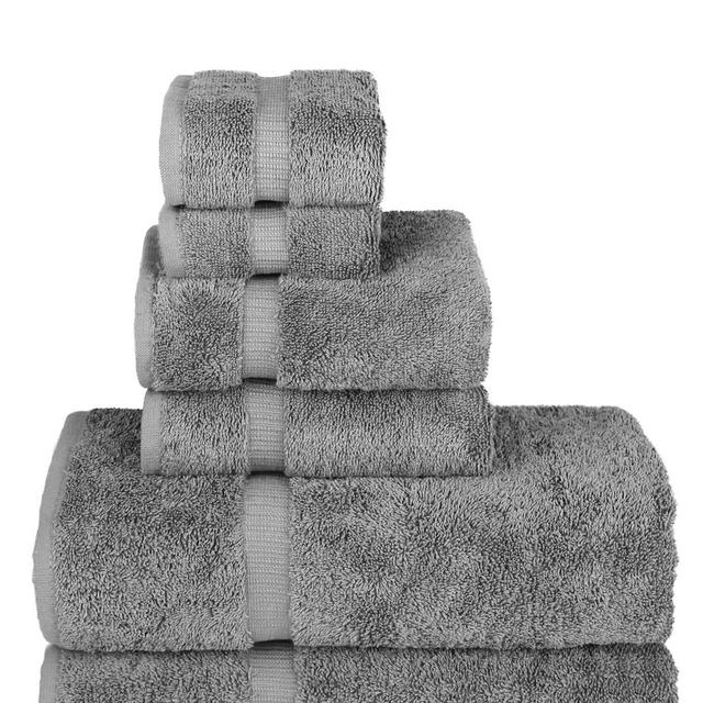 Chakir Turkish Linens Luxury Spa and Hotel Quality Premium Turkish Cotton 6-Piece Towel Set (2 x Bath Towels, 2 x Hand Towels, 2 x Washcloths)