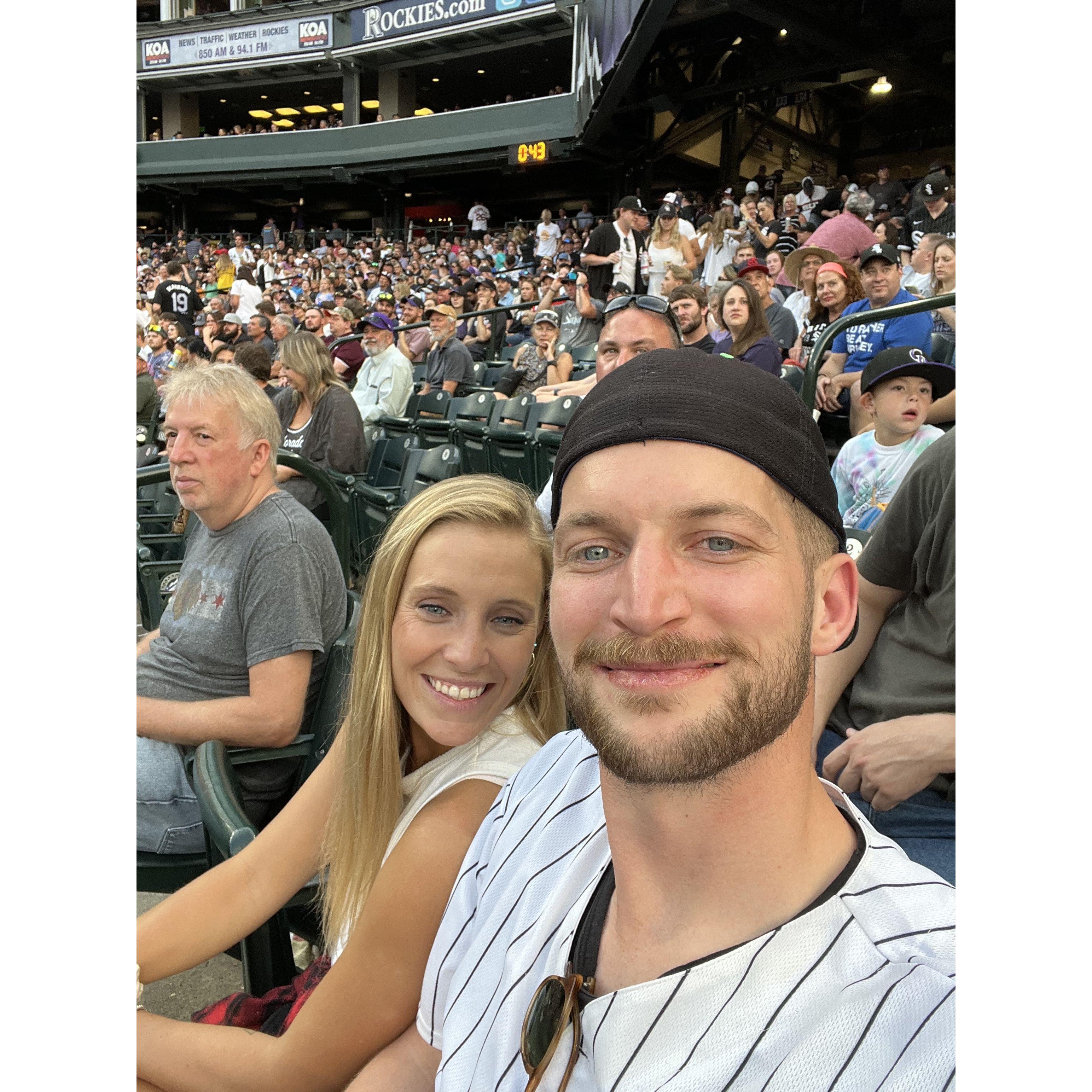 Our first picture together at the Sox game.