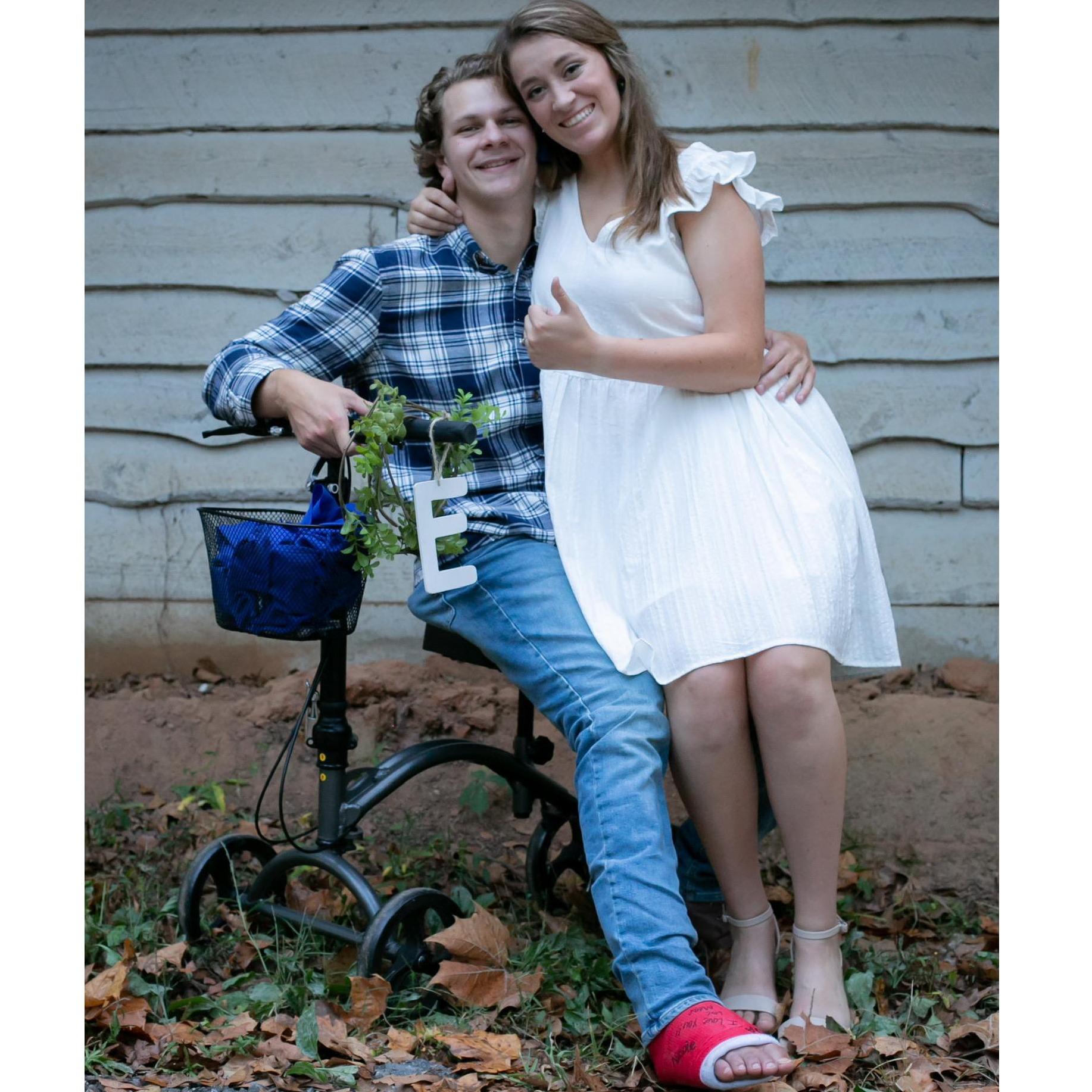 Of course, we had to take a picture with his scooter.