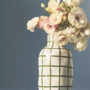 Green Checkered Vase