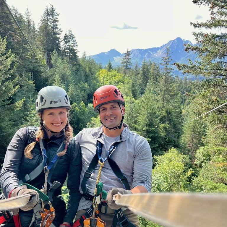 Zipline & high ropes in the woods of Seward, Alaska