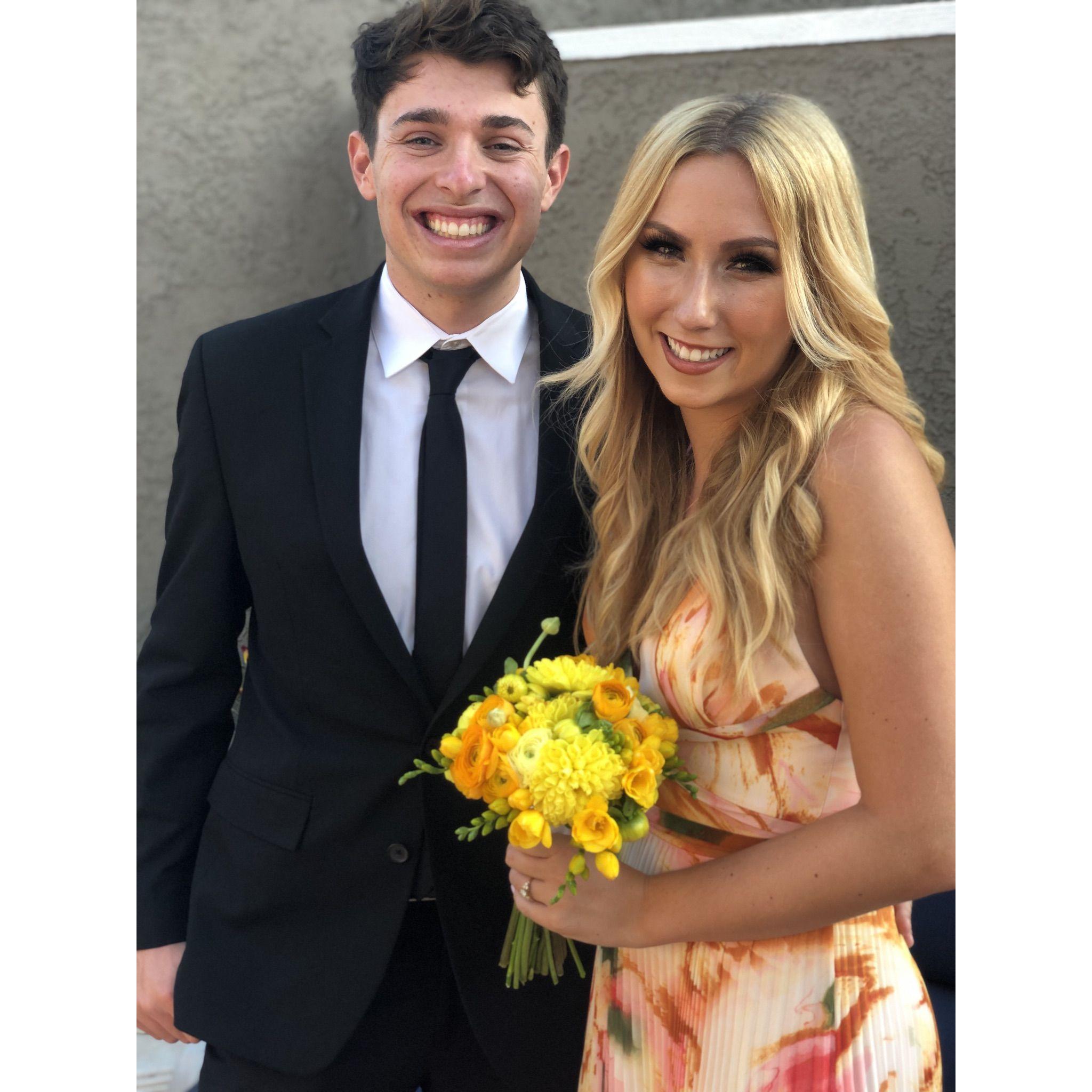 Celebrating at Morgan's brother's wedding in June 2021!