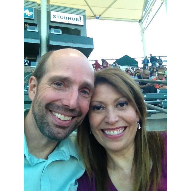 Our second date in August 2013. He took me to my first soccer game!