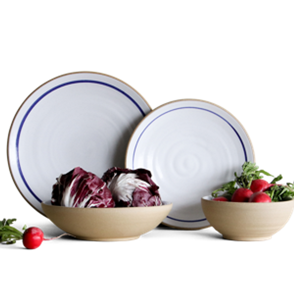 Coupe 4-Piece Place Setting (Toasted / Blue Banded)
