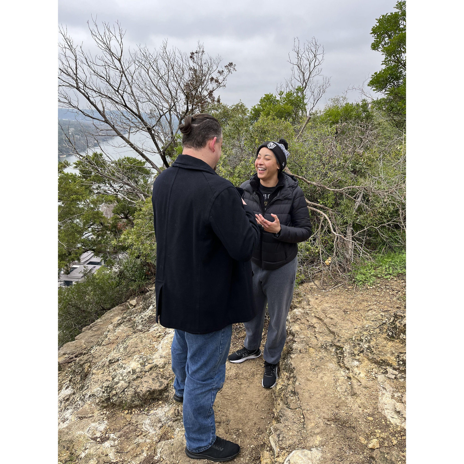 Proposal at the top of Mount Bonnel in Austin, TX on Dec. 21, 2022!