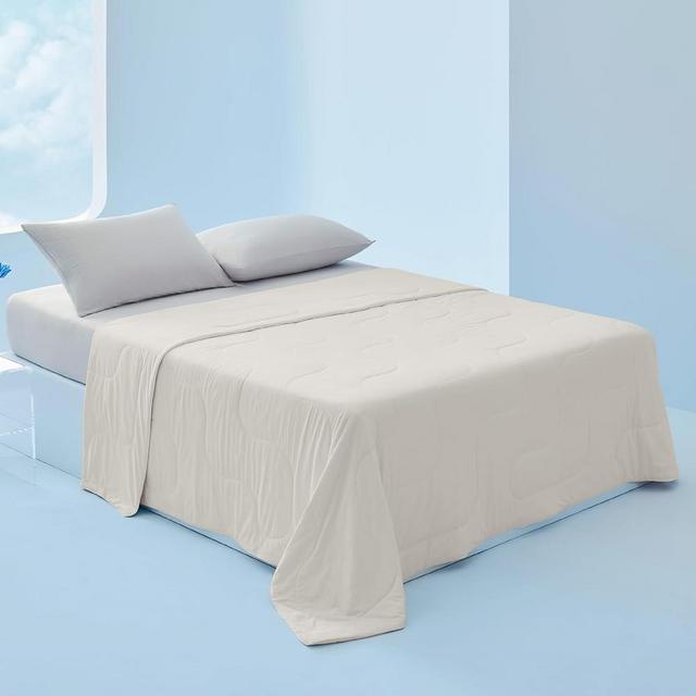 Bedsure Breescape Cooling Blankets for Hot Sleepers - Summer Blanket King Size, Lightweight Cold Blanket for Bed, Linen, 104x90 Inches