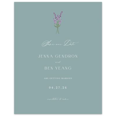 Blue Sage Wedding Digital Save the Date - Marat Portrait