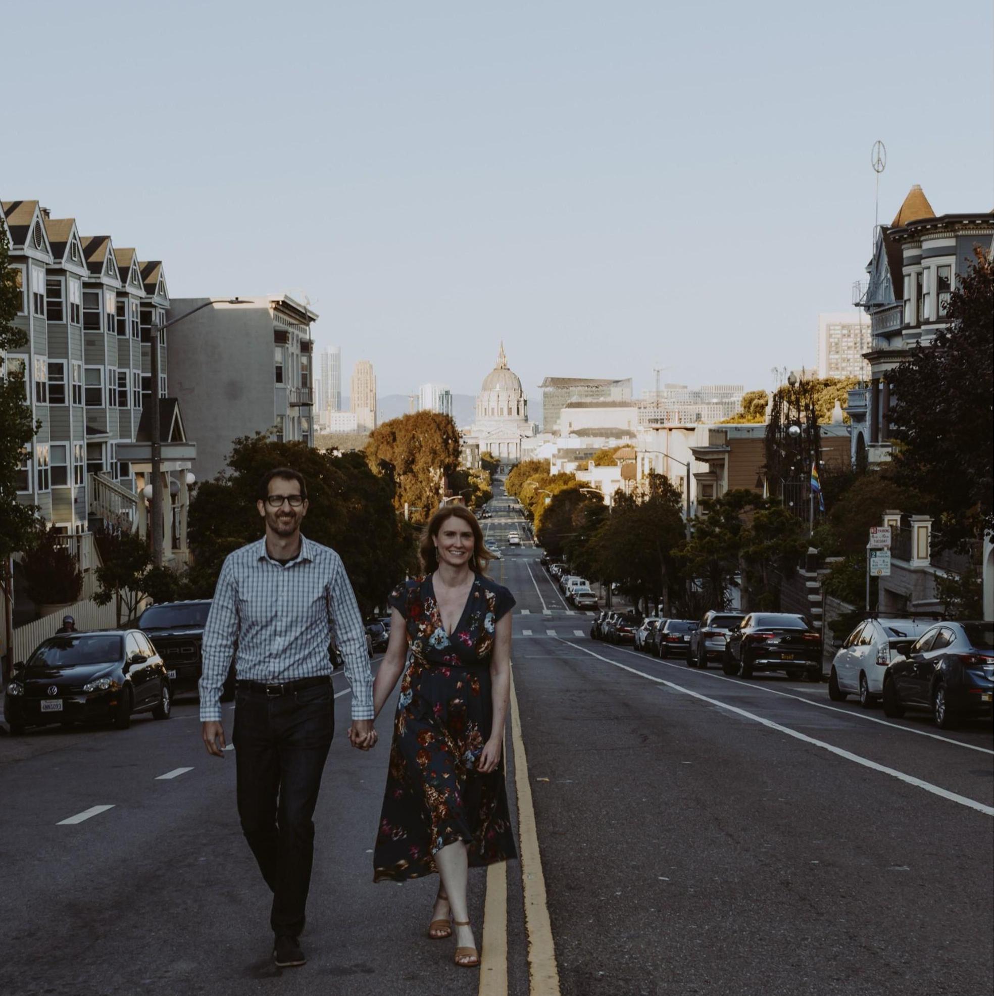 A typical stroll in San Francisco - complete with a City Hall photobomb