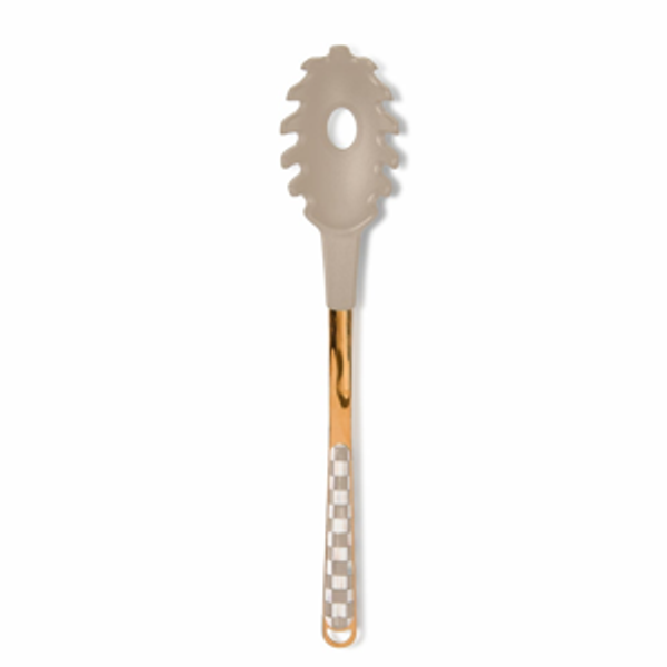 Mackenzie Childs Mocha Check Pasta Turner