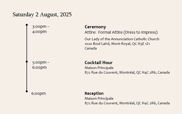 The Wedding Website of Michal Celeda and Maral Elliott