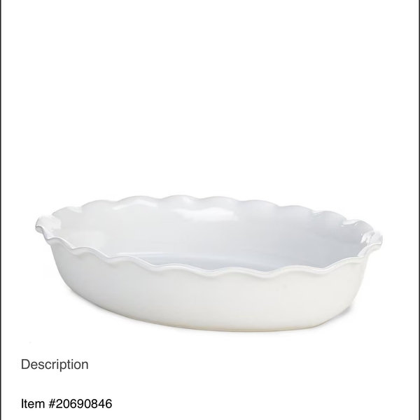Southern Living Ruffle Large Oval Baker