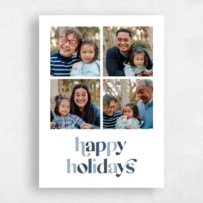 Powder Blue Holiday Card - Langtree Portrait