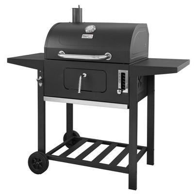 RoyalGourmet - 24" CD1824A Charcoal Grill with Side Shelves Black - Royal Gourmet