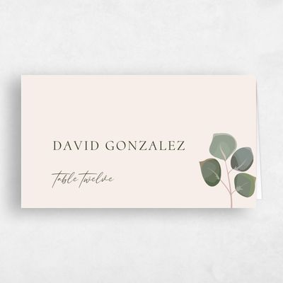 Linen, Beige Wedding Place Card - Bransford