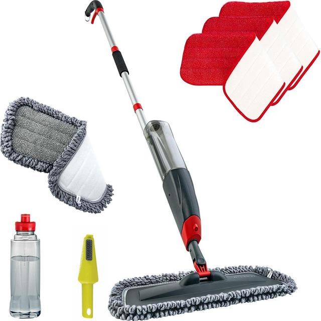 VENETIO Premium Spray Mop for Floor Cleaning with Washable Pads and Refillable Sprayer - Reusable Wet Microfiber Mop Set for Wood, Hardwood, Laminate, Vinyl, Tile, Kitchen, Ideal for Pet Owner - Plus