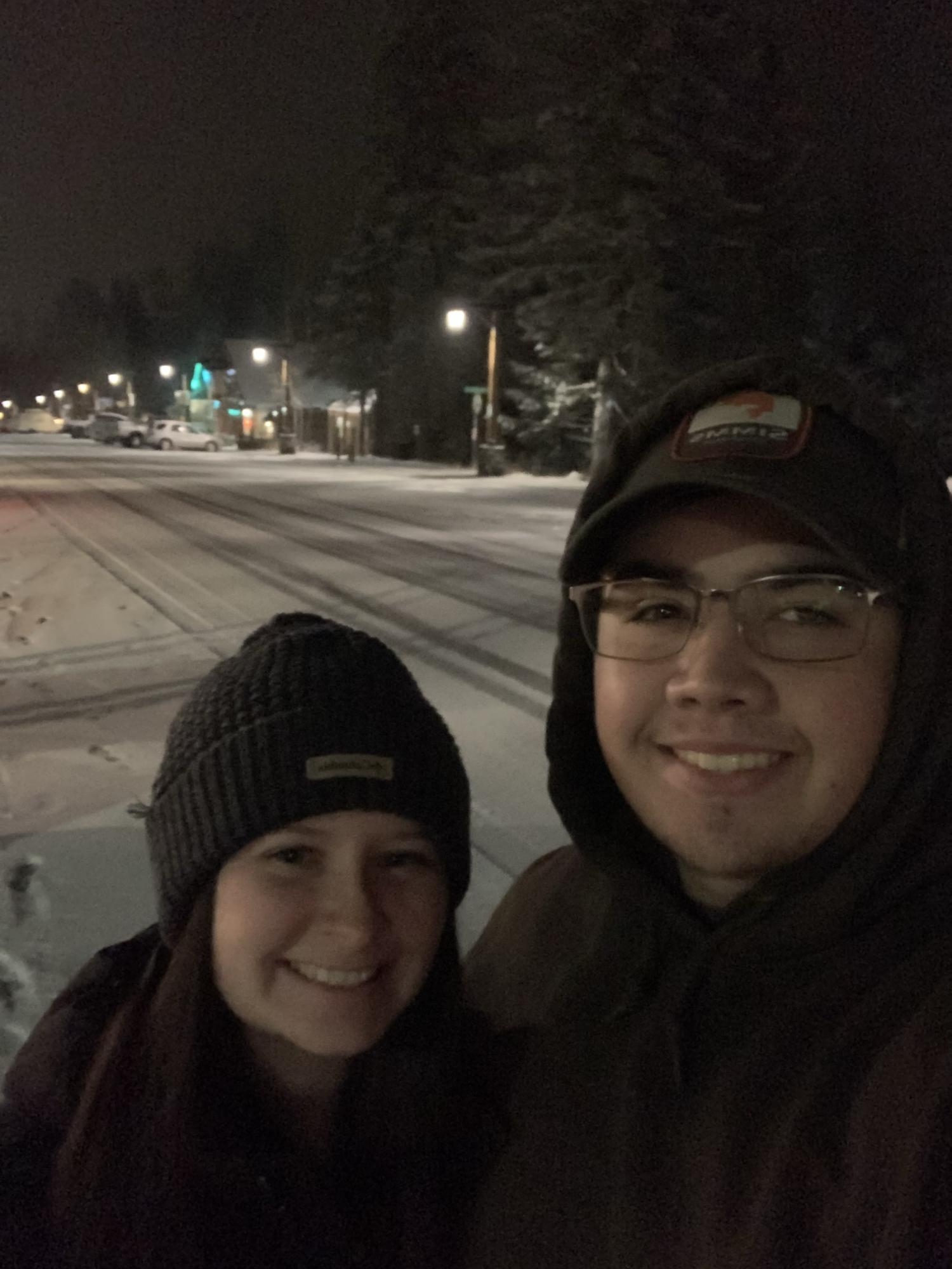 Maya and Dustin on a trip to Mt. Hood 2020
