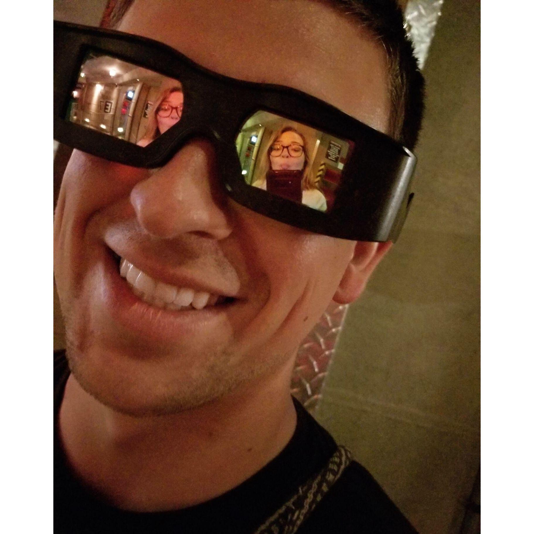 2019 - one of many mems from our trip to California to visit T's wonderful God mother. This snap was taken while waiting for the 3D Harry Potter Ride at Universal.