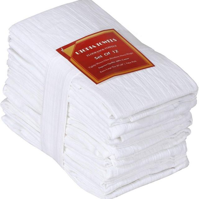 Utopia Kitchen 12 Pack Flour-Sack-Towels,28 x 28-Inches