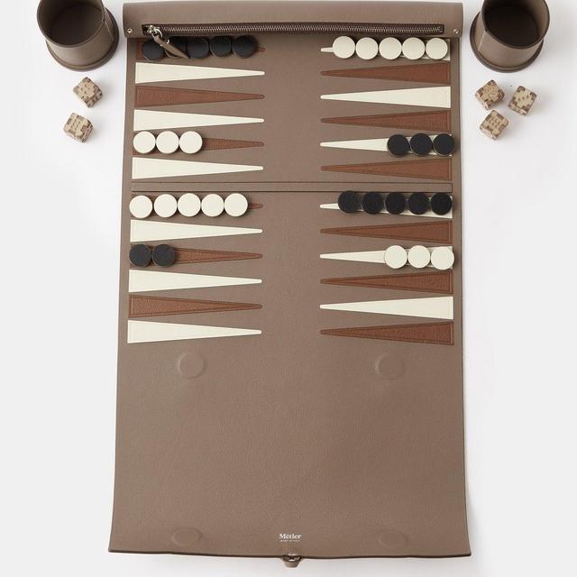 Métier Leather backgammon set