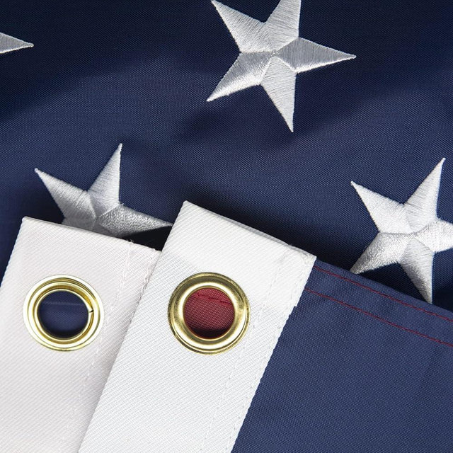 3x5 American Flag for Outside, Best Embroidered Stars and Sewn Stripes, 210D Heavy Duty Polyester, Suitable For Outdoor High Winds Areas (American flag 3x5 FT)