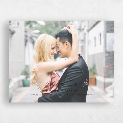 Black Wedding Save the Date - Regal Landscape