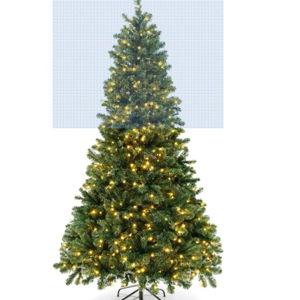 GOLFAME 6FT Pre-Lit Artificial Christmas Tree, Decorative Hinged Xmas Tree with 560 LED Lights, 821 Branch Tips, Upgraded Metal Stand, Christmas Holiday Tree for Home Office Party