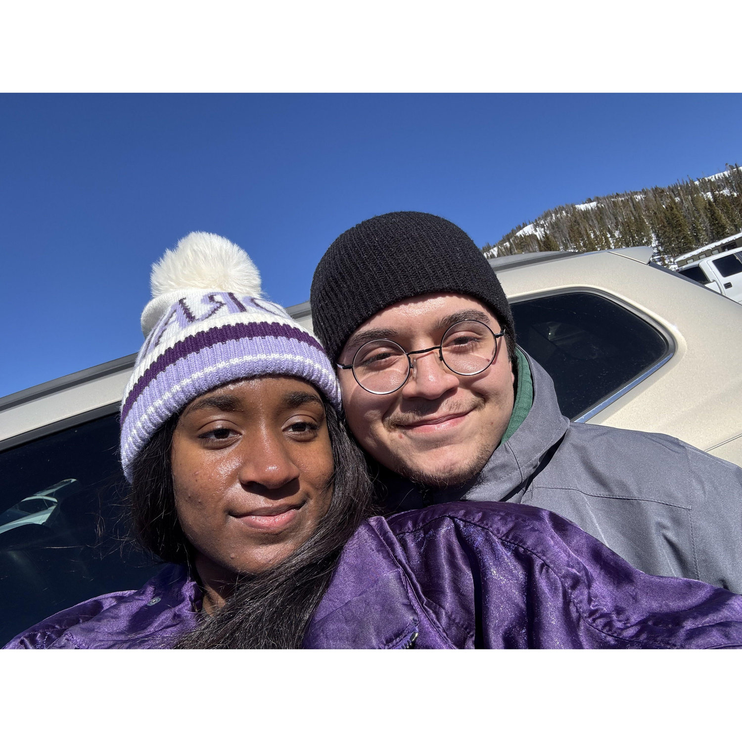 First time snowboarding together