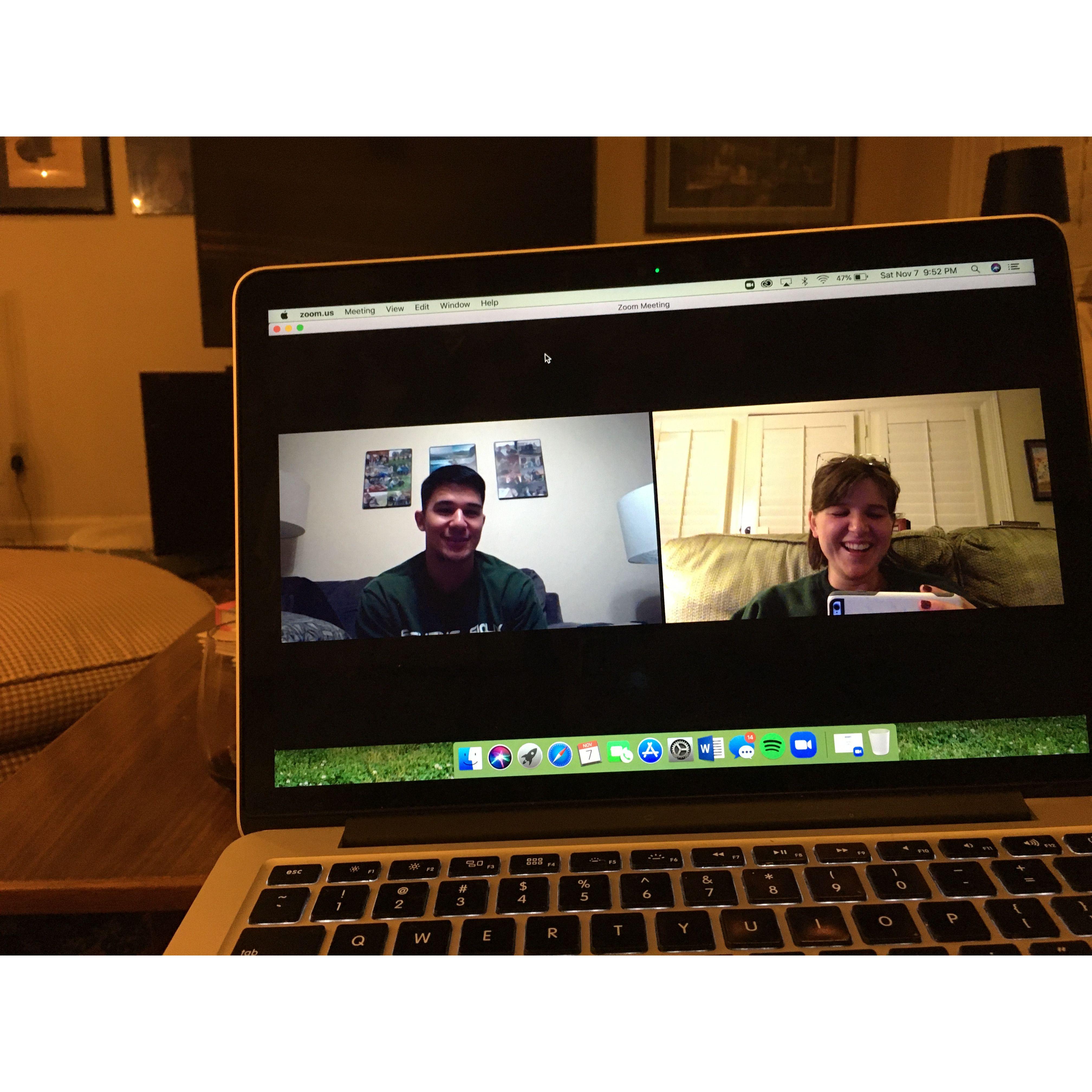 We started dating over zoom!!