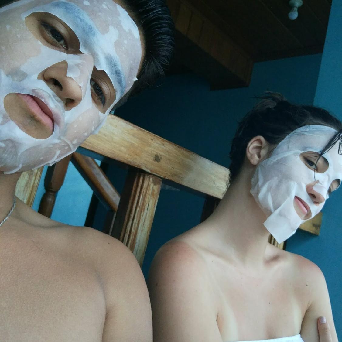 Face masks on our first vacation together, to El Nido.