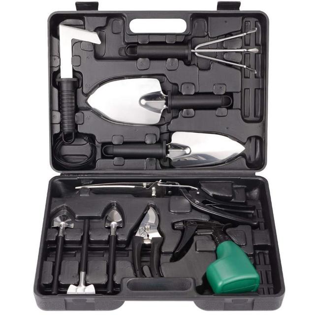 BNCHI Gardening Tools Set, 12 Pieces Stainless Steel
