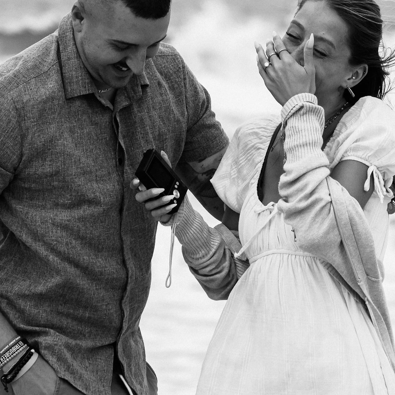 Just genuine happiness and surprise