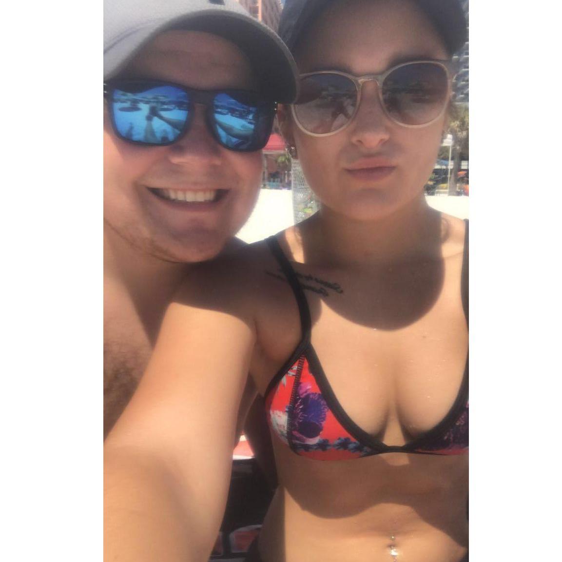 Our first vacation together visiting my sister.
