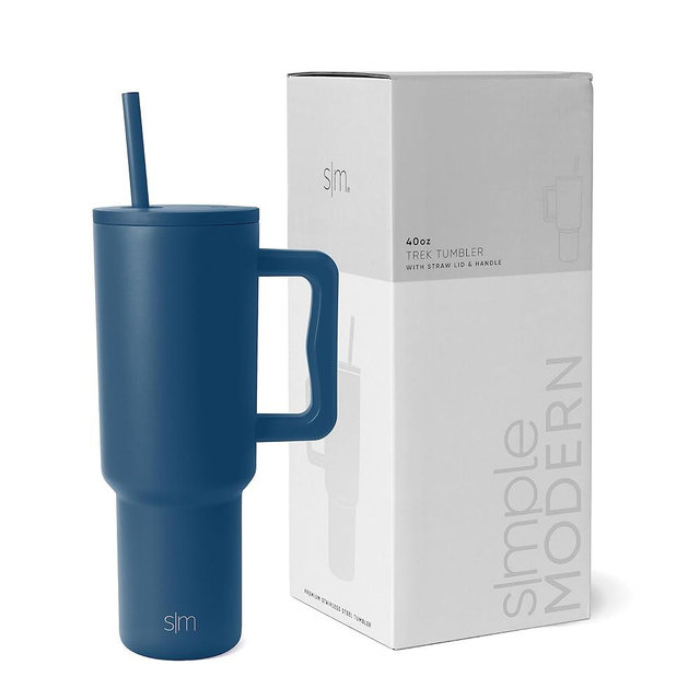 Simple Modern 40 oz Tumbler with Handle and Straw Lid | Insulated Reusable Stainless Steel Water Bottle Travel Mug Cupholder Use Gifts for Women Men Him Her Trek Collection 40oz Slumberland