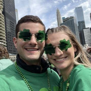 Our first trip as a couple - Chicago for St.Patrick's Day.