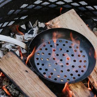 Blue Carbon Steel Seasoned Grill Fry Pan