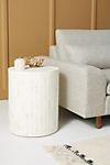 Rounded Inlay Drum Side Table