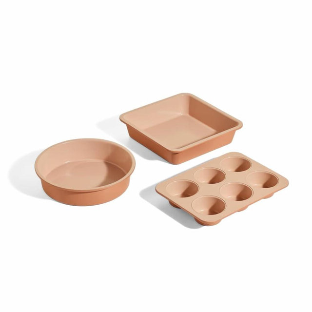 Our Place Wonder Oven Baker’s Kit – 3-Piece Toxin-Free Ceramic Nonstick Bakeware Set (8” Round, 8” Square, 6-Cup Muffin Pan) - Oven-Safe up to 450°F - Spice