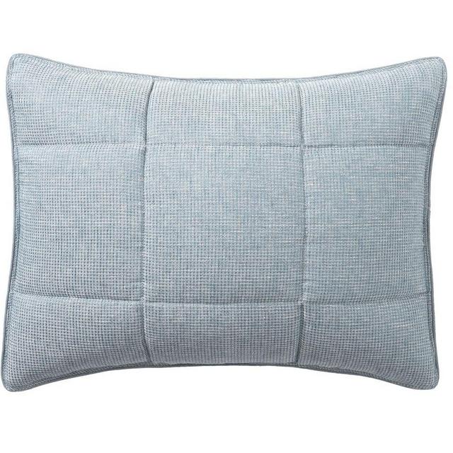 Chambray Belgian Flax Linen Comforter Waffle Standard Shams, Set of 2
