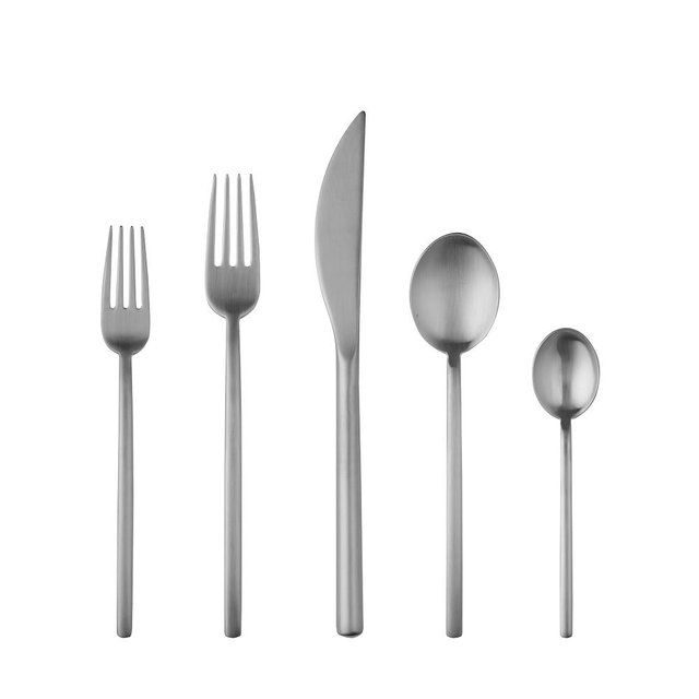 Mepra Due 5-Piece Flatware Set, Brushed Stainless-Steel