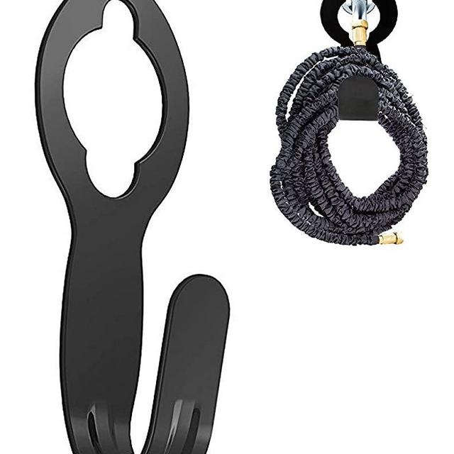 chic style Garden Hose Holder, Metal Garden Hose Carrier Cast Iron Black
