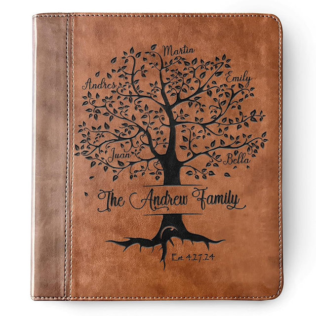 STARKENBURG COMPANY Personalized Family Bible, Custom Engraved ESV Family Journaling Study Bible, Anniv. Gifts, Wedding Gifts