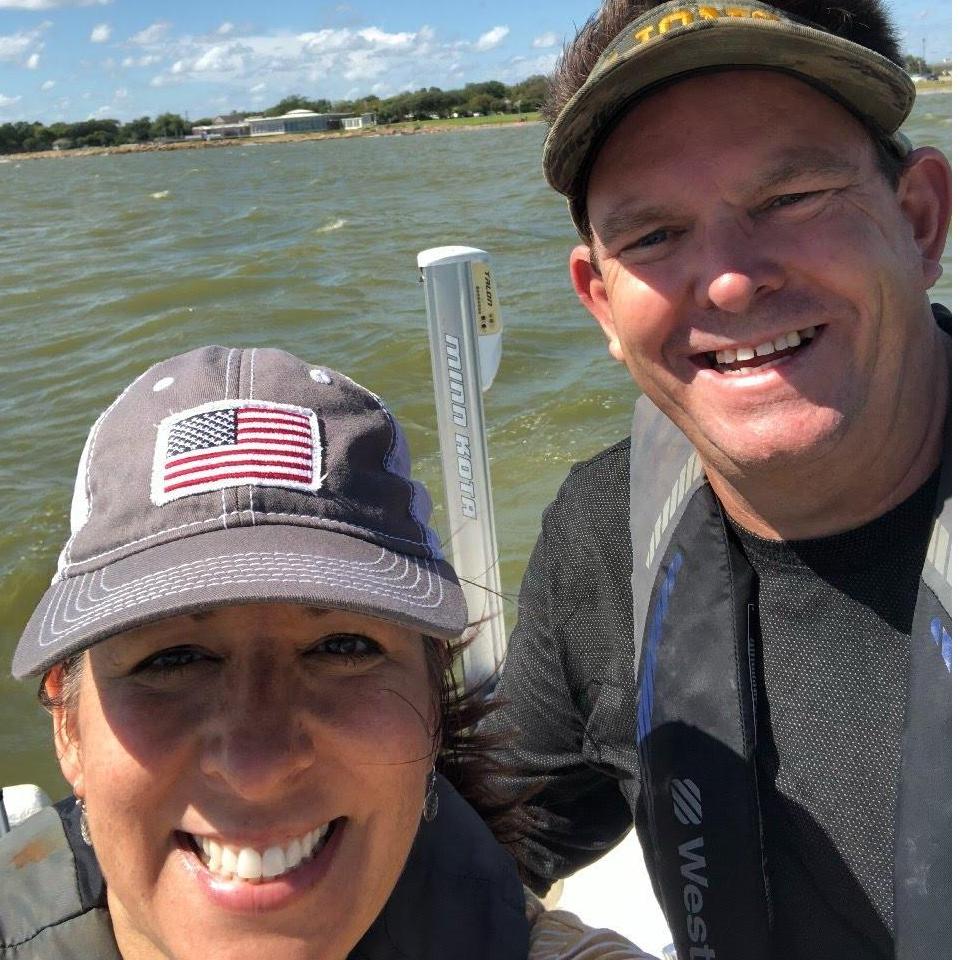 A choppy day on the water in LaPorte on Stuart's boat.