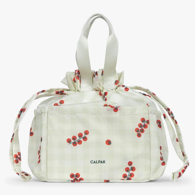 Insulated Lunch Bag in Celadon Tomato Picnic