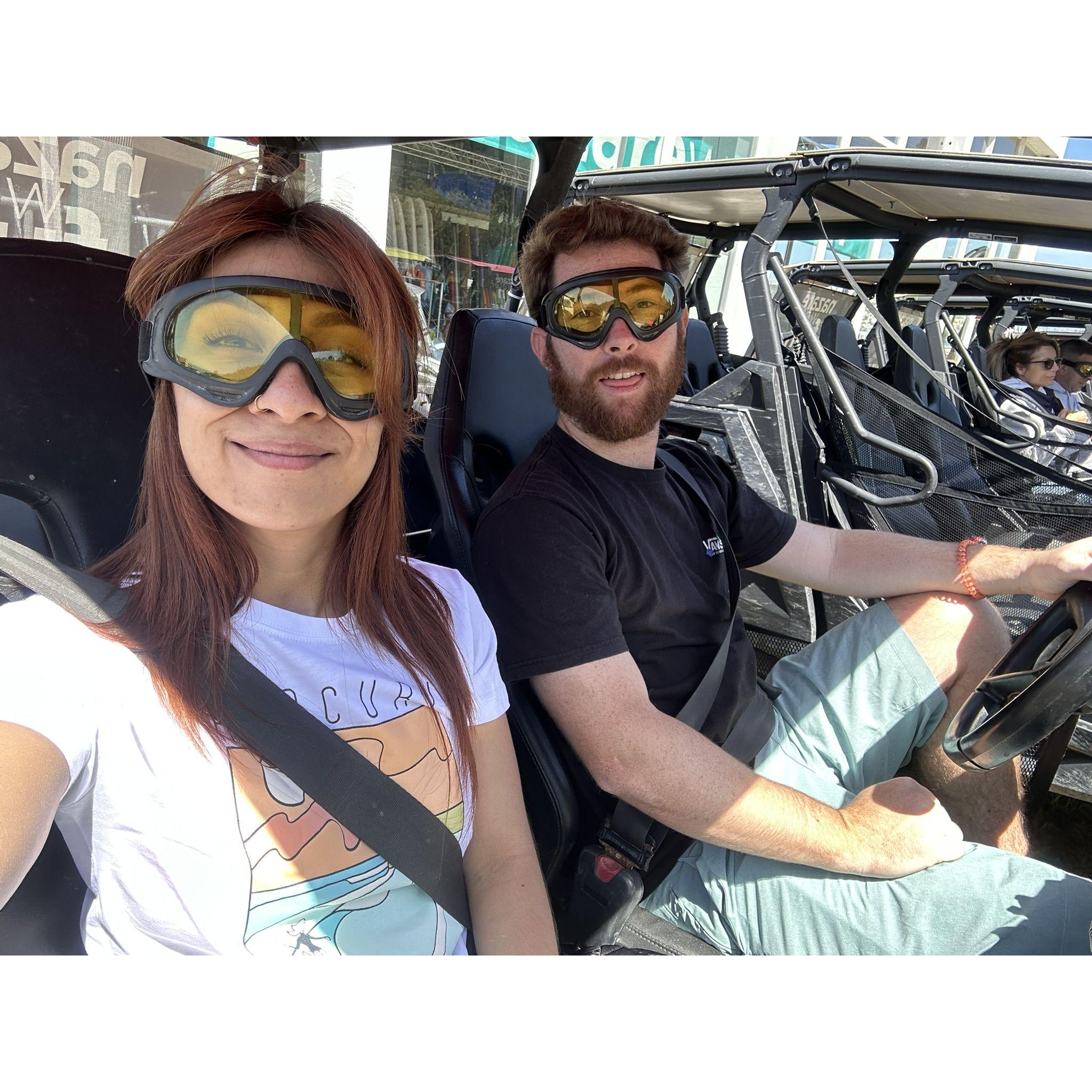 Off-roading in the hills of Nazaré the day of our engagement.