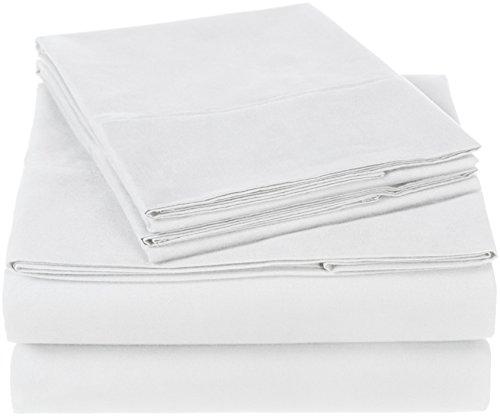 Pinzon 300 Thread Count Organic Cotton Bed Sheet Set - King, White