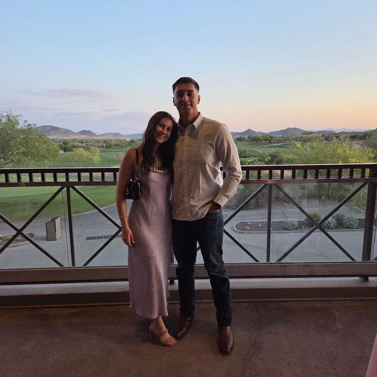 Us celebrating at a friend's wedding!