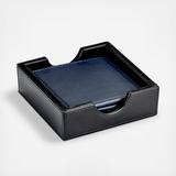 Traditional Leather Square Coaster, Set of 4