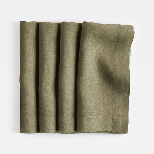 Marin Desert Green Linen Napkin, Set of 4