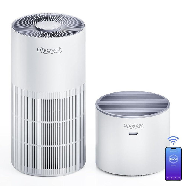 Lifecreek Air Purifier And Humidifier Combo For Large Room Up to 1084 Ft², 3-Stage Filter Humidifier and Air Purifier in One With WIFI Control - 22Db(Humidification cannot be used alone)
